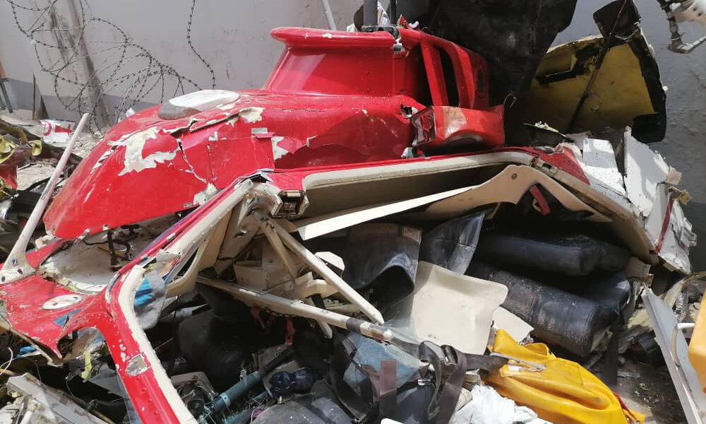 Just in: Helicopter crashes into building in Lagos