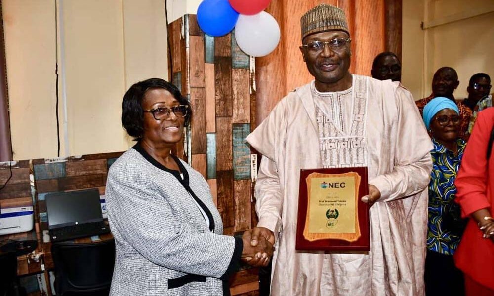 Liberian electoral commission honours INEC chair, Yakubu