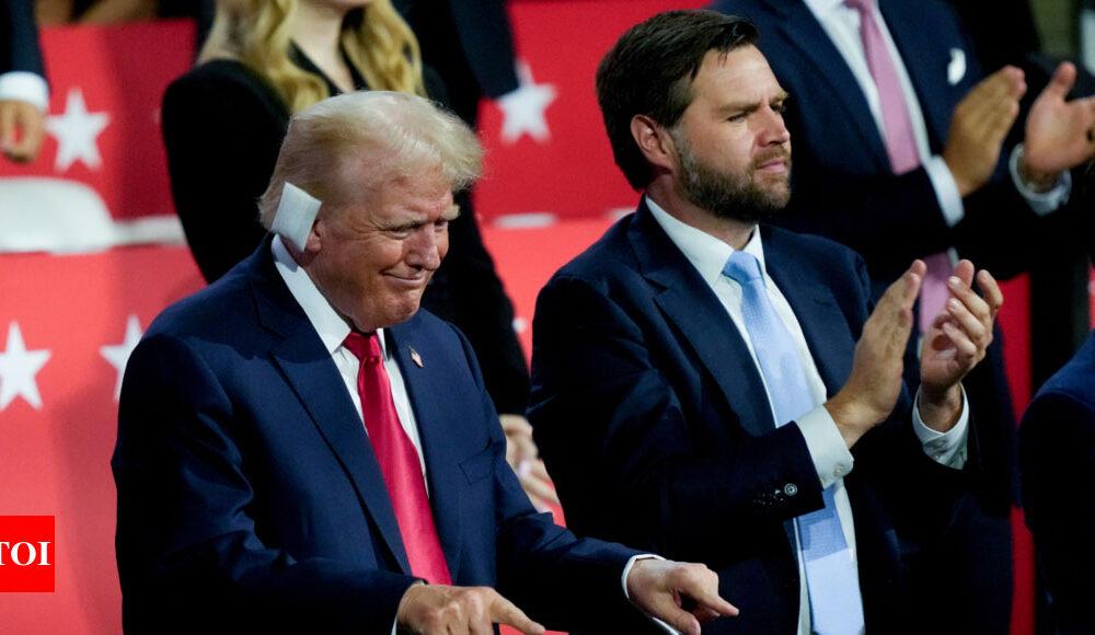 Bandaged Trump gets rousing welcome at Republican convention after assassination attempt