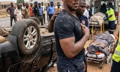 Anthony Joshua crash scene