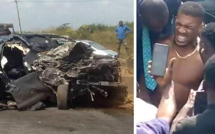 Anthony Joshua accident scene