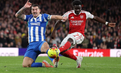 Arsenal Beat Brighton 2–1 to Stay Top as Premier League