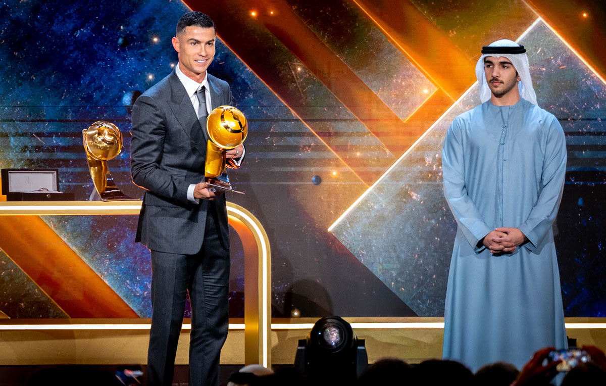 Cristiano Ronaldo Wins Best Middle East Player at 2025 Globe Soccer Awards in Dubai