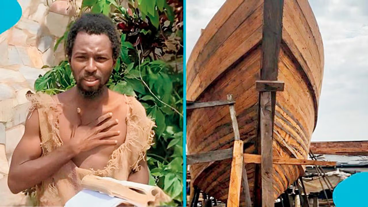 Ghanaian man, Ebo Noah, who drew global attention after building a massive wooden ark