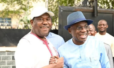 Secretary to the Government of the Federation (SGF), Senator George Akume, and Benue State Governor, Hyacinth Alia
