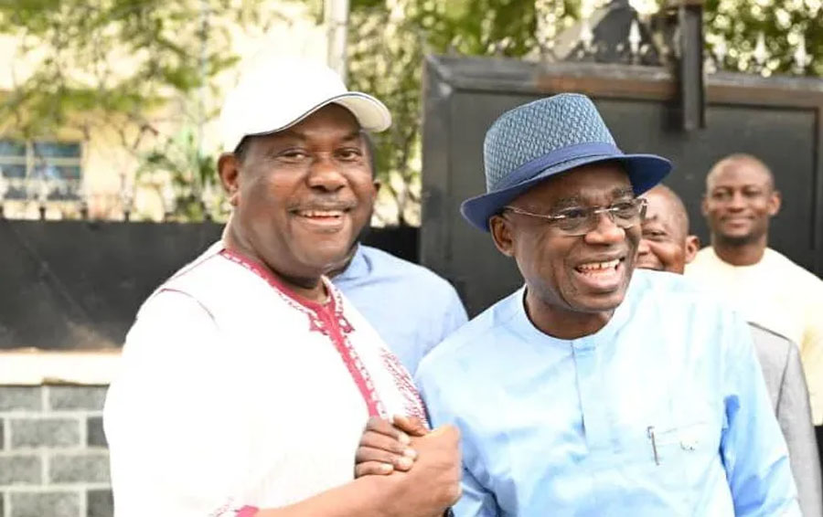 Secretary to the Government of the Federation (SGF), Senator George Akume, and Benue State Governor, Hyacinth Alia
