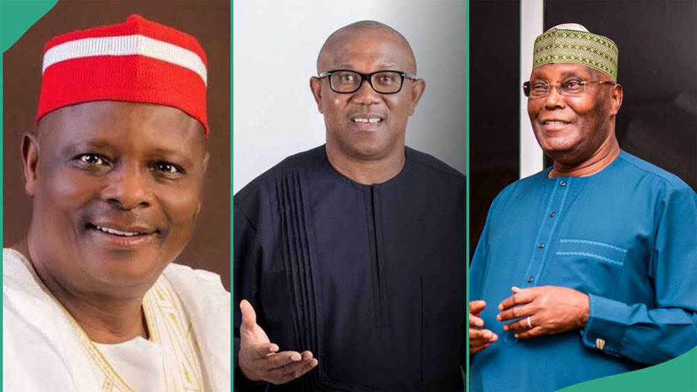 Senator Rabiu Kwankwaso, Peter Obi and Alhaji Atiku Abubakar
