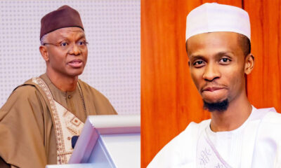 Former Kaduna State Governor, Nasir El-Rufai and his son, Mohammed Bello El-Rufai