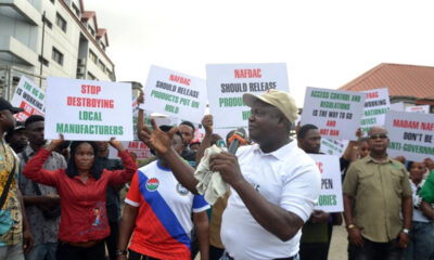 Labour Unions Barricade NAFDAC Lagos Office Over Sachet Alcohol Ban