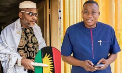 Yoruba nation activist, Chief Sunday Adeyemo, popularly known as Sunday Igboho and Leader of the Indigenous People of Biafra (IPOB), Nnamdi Kanu
