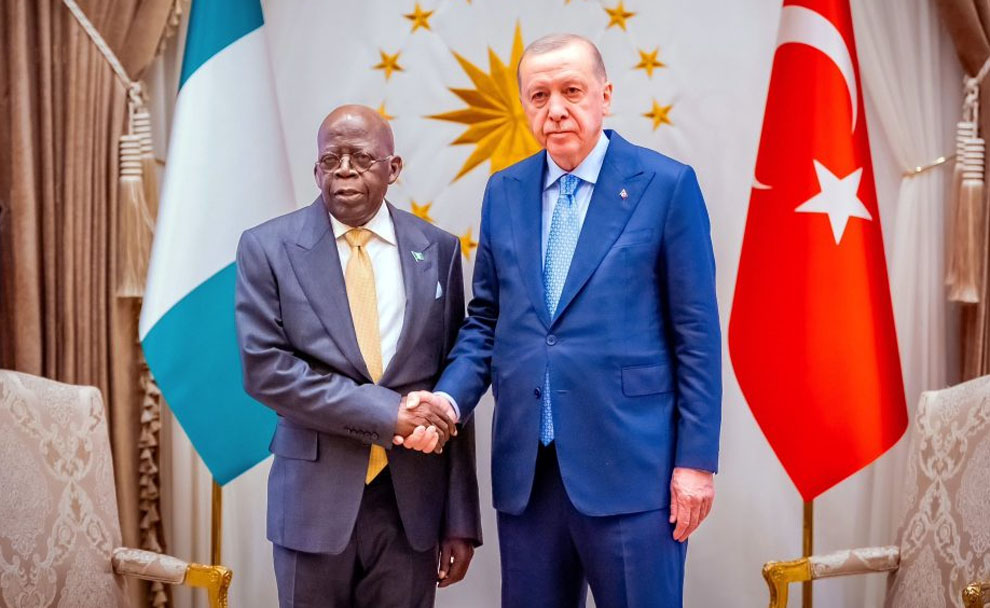 President Bola Ahmed Tinubu and Türkiye President Recep Tayyip Erdoğan