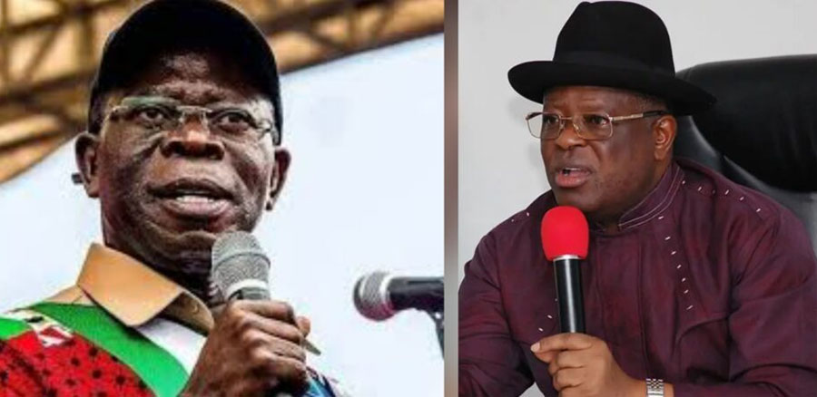 Senator David Umahi and Senator Adams Oshiomhole