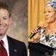 American TV show host Tony Perkins and Remi Tinubu, wife of President Bola Tinubu