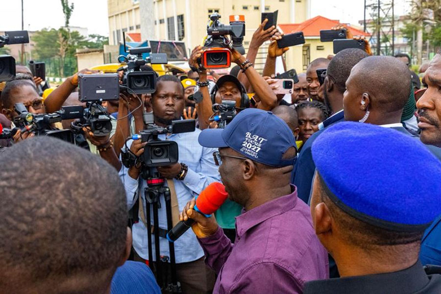 Edo Gov Okpebholo Joins Benin City Youths in Protest Over Power Outages