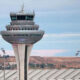 The control tower at Adolfo Suarez Airport in Madrid, Spain in 2025