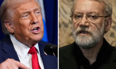US President Donald Trump and Ali Larijani, Secretary of Iran’s Supreme National Security Council
