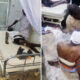 Victims of the bomb blast receiving treatment at the Umaru Shehu Hospital, Maiduguri, Borno State yesterday