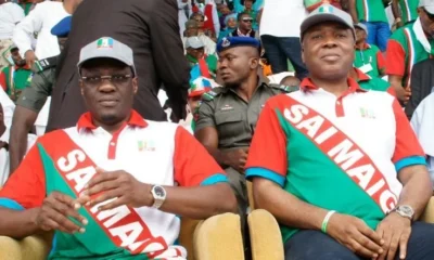 Former Governor Abdulfatah Ahmed of Kwara and former Senator Bukola Saraki