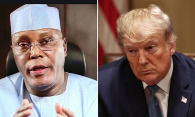 Former Vice-President Atiku Abubakar and US President Donald Trump