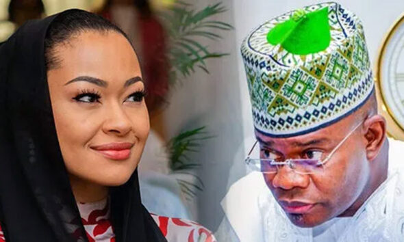 Senator representing Kogi Central, Natasha Akpoti-Uduaghan and Former Governor of Kogi State, Yahaya Bello