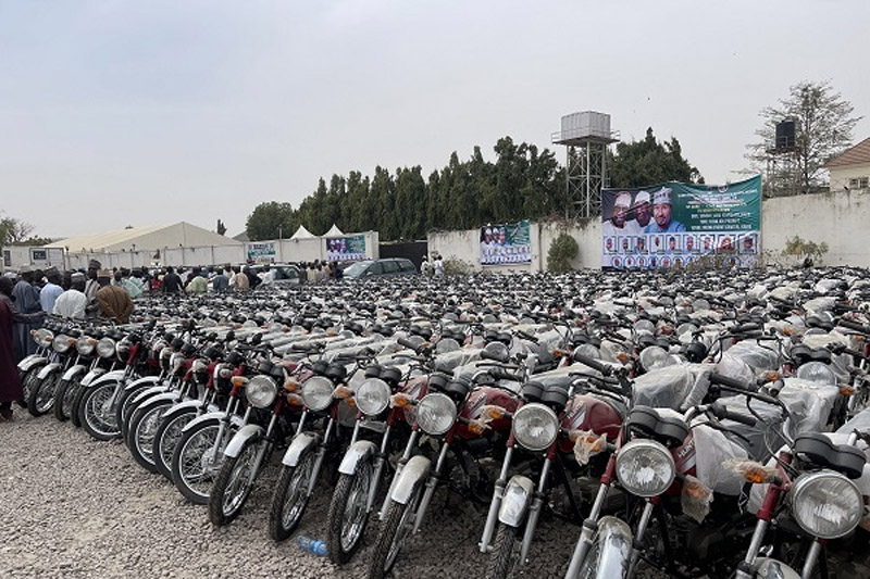 Senator Barau Empowers APC Leaders in Kano with 282 Motorcycles