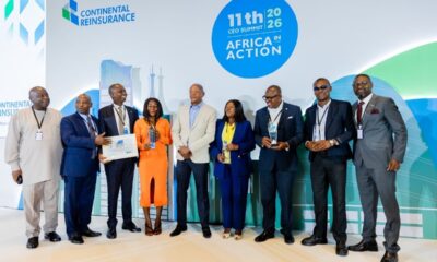 L-R: Managing Director, Lasaco Assurance Plc, Ademoye Shobo; Managing Director, Continental Re, Dr. Fatai Lawal; Managing Director/Chief Executive Officer of Cornerstone Insurance Plc, Mr. Stephen Alangbo; Josephine Ogundeji; Group CEO of Continental Reinsurance Holdings, Lawrence Nazare; Blessing Ifechukwude; Chief Executive, Stanbic IBTC Insurance Limited, Mr Jide Orimolade; Henry Uche; Chief Underwriting Officer – Facultative, Continental Reinsurance, Bashir Akinsiku