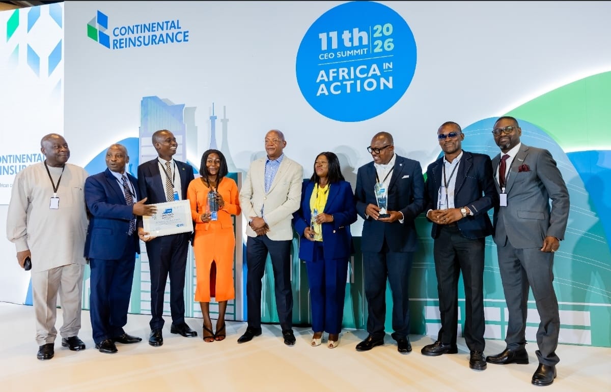 L-R: Managing Director, Lasaco Assurance Plc, Ademoye Shobo; Managing Director, Continental Re, Dr. Fatai Lawal; Managing Director/Chief Executive Officer of Cornerstone Insurance Plc, Mr. Stephen Alangbo; Josephine Ogundeji; Group CEO of Continental Reinsurance Holdings, Lawrence Nazare; Blessing Ifechukwude; Chief Executive, Stanbic IBTC Insurance Limited, Mr Jide Orimolade; Henry Uche; Chief Underwriting Officer – Facultative, Continental Reinsurance, Bashir Akinsiku