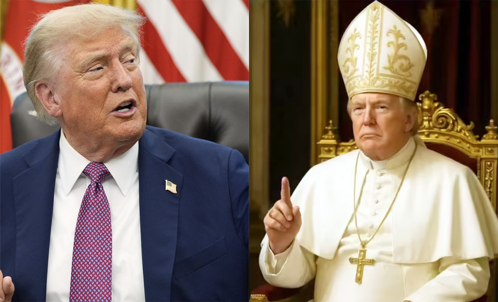 US President Donald Trump and Pope Leo XIV