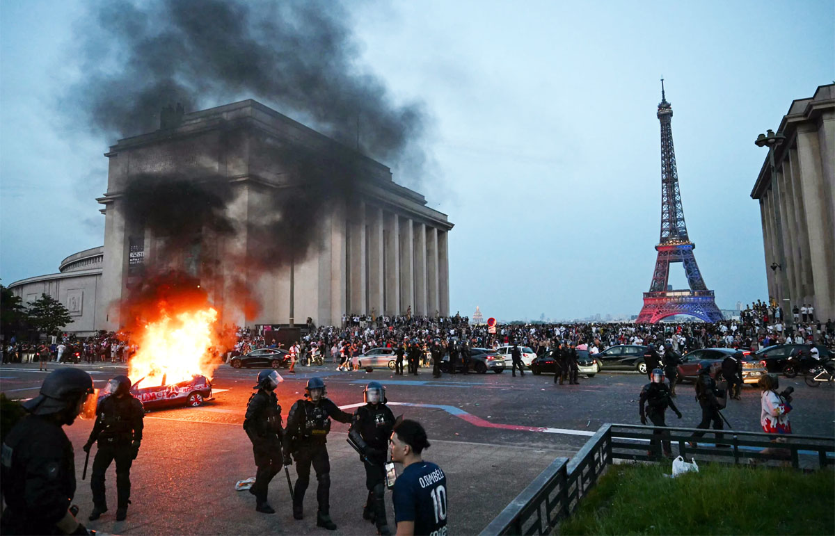 416 Arrested as PSG Champions League Celebrations Turn Violent in France