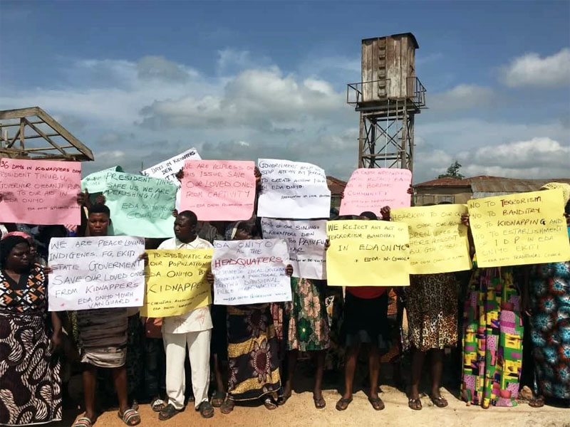 Ekiti Community Protests as 16 Worshippers Remain Captive