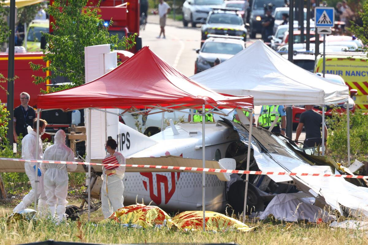 Plane crash in France kills 11 on board as skydiving aircraft crashes after take-off