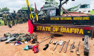 Police Arrest Four Suspected Terrorists in Imo, Recover Biafra Flags, Guns