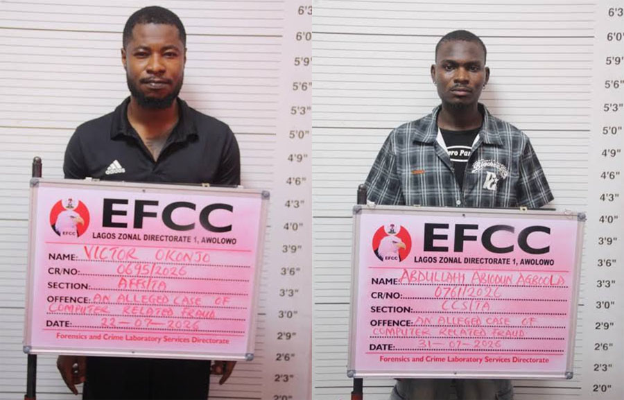 EFCC secures jail terms for two fraudsters as Lagos court orders asset forfeiture