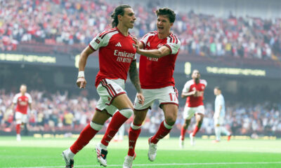 Arsenal thrash Man City 3-0 to win Community Shield