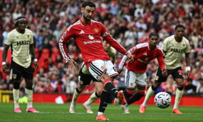 Bruno Fernandes hat-trick inspires Man United to thrash Ipswich 5-2