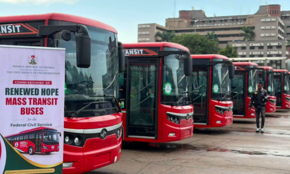 Renewed Hope Mass Transit: FG Launches 100 Electric Buses for Federal Workers