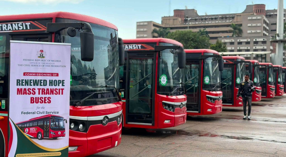 Renewed Hope Mass Transit: FG Launches 100 Electric Buses for Federal Workers