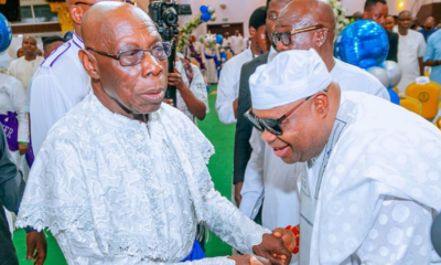 Obasanjo Pays Surprise Visit to Adeleke, Tasks Him on Good Governance