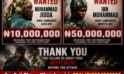 Nigerian Army Places N60m Bounty on Wanted ISWAP Leaders