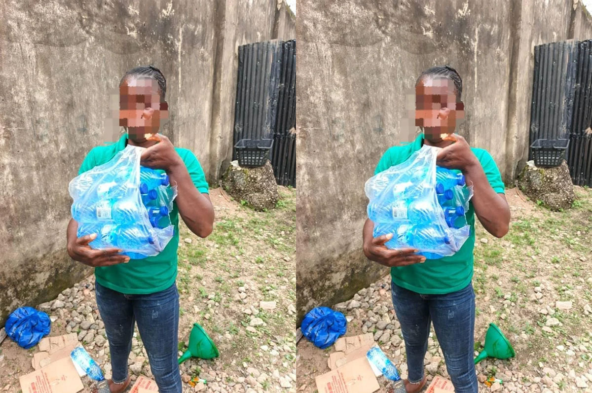 Woman Busted With Alleged Alcohol Hidden in Water Pack at Ogun Prison