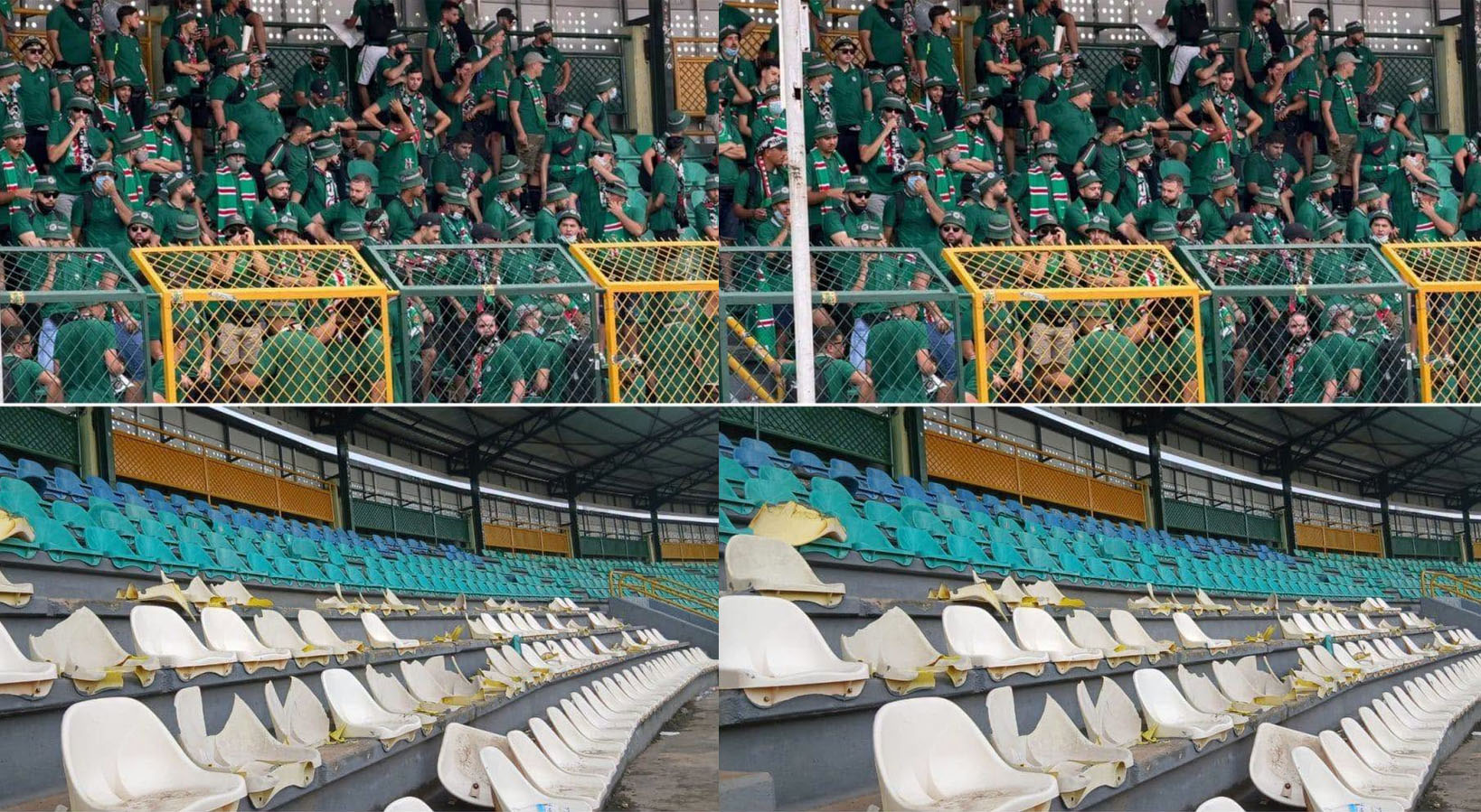 Chaos in Abeokuta as Algerian Fans Attack Coach, Vandalise Stadium After Rangers Defeat