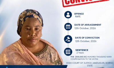 Borno Woman Jailed Two Years for Sexual Exploitation of 16-Year-Old Girl