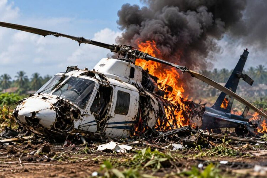 BREAKING: Many Feared Dead as Helicopter Crashes in Ondo Community